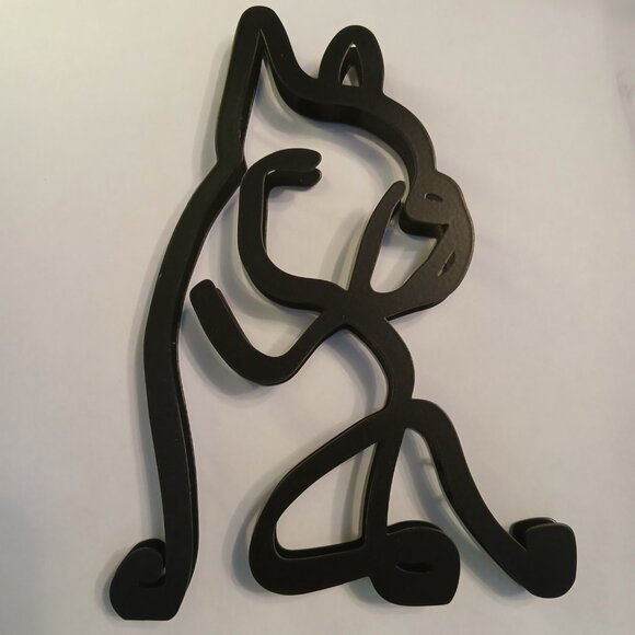 Frenchie Bulldog Dog METAL Sculpture 14.2 x  10.5 cm Desk Wall Shelf - Picture 6 of 7